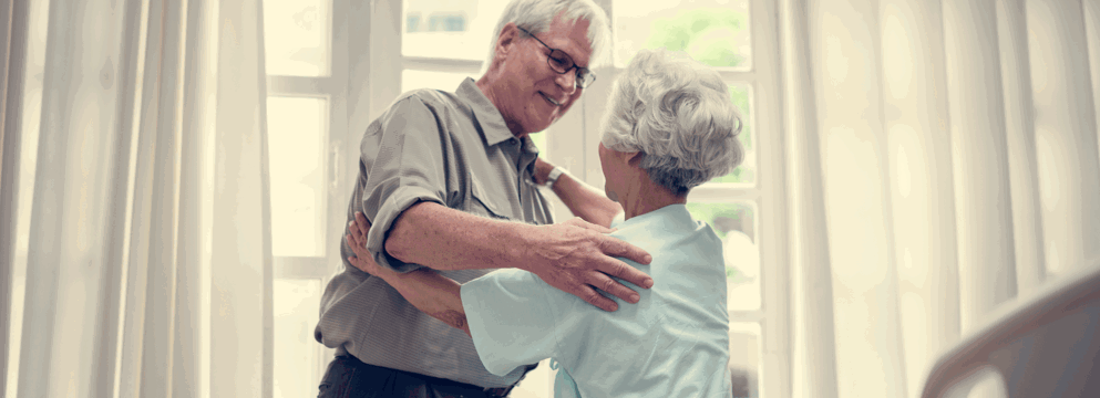 Old Couple Patient At A Hospital